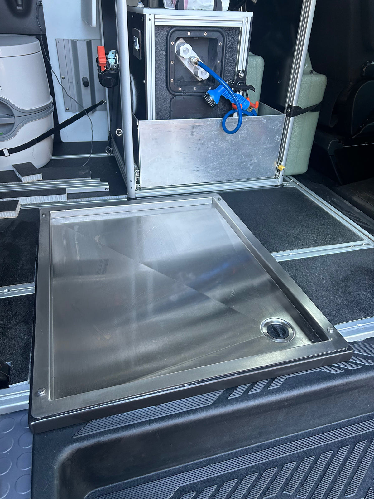 Stainless Steel In-Floor Shower Pan