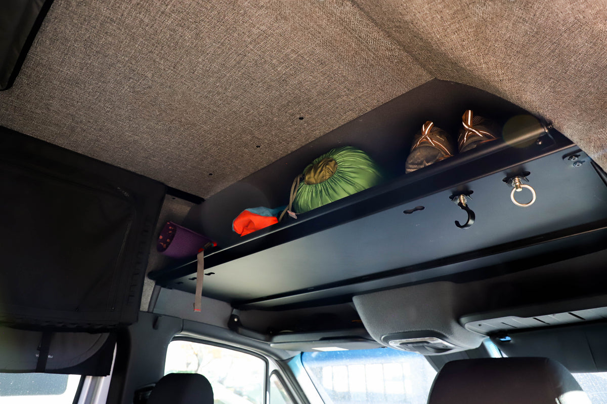 Mercedes Sprinter Headliner Shelf & Curtain Rod